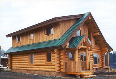 Log Home Exterior Photo